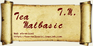Tea Malbašić vizit kartica
